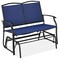 Best Choice Products 2-Person Outdoor Swing Glider, Steel Patio Loveseat, Bench Rocker w/ Armrests